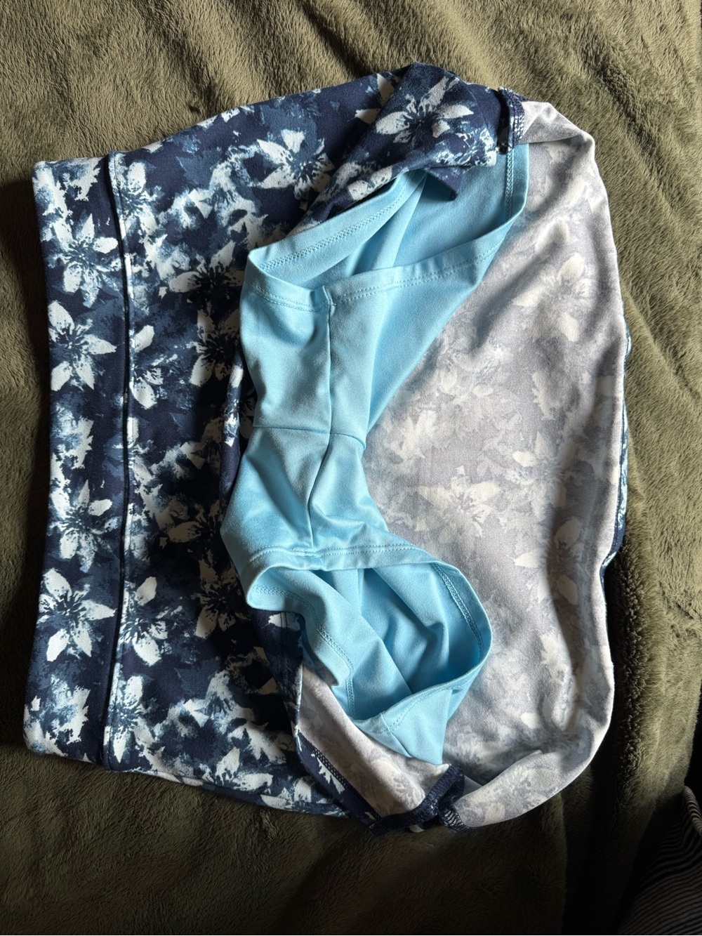 Tranquility  Floral Navy Blue A-Line Skort Size S - Picture 3 of 6